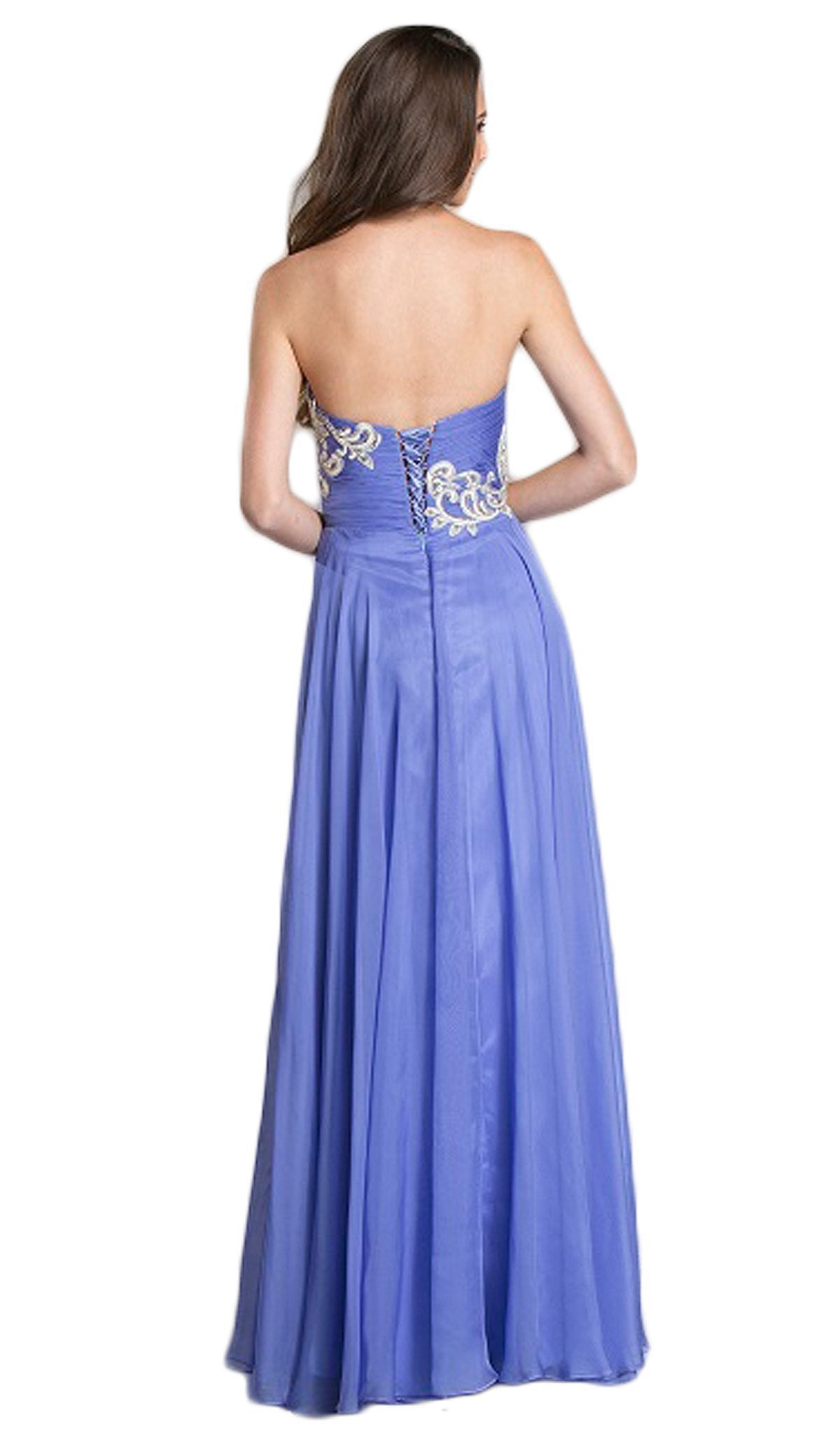 Strapless Ruched A-Line Evening Gown Dress