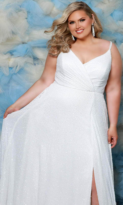 Sydney's Closet Bridal SC5305 - V-Neck Surplice Bodice Gown