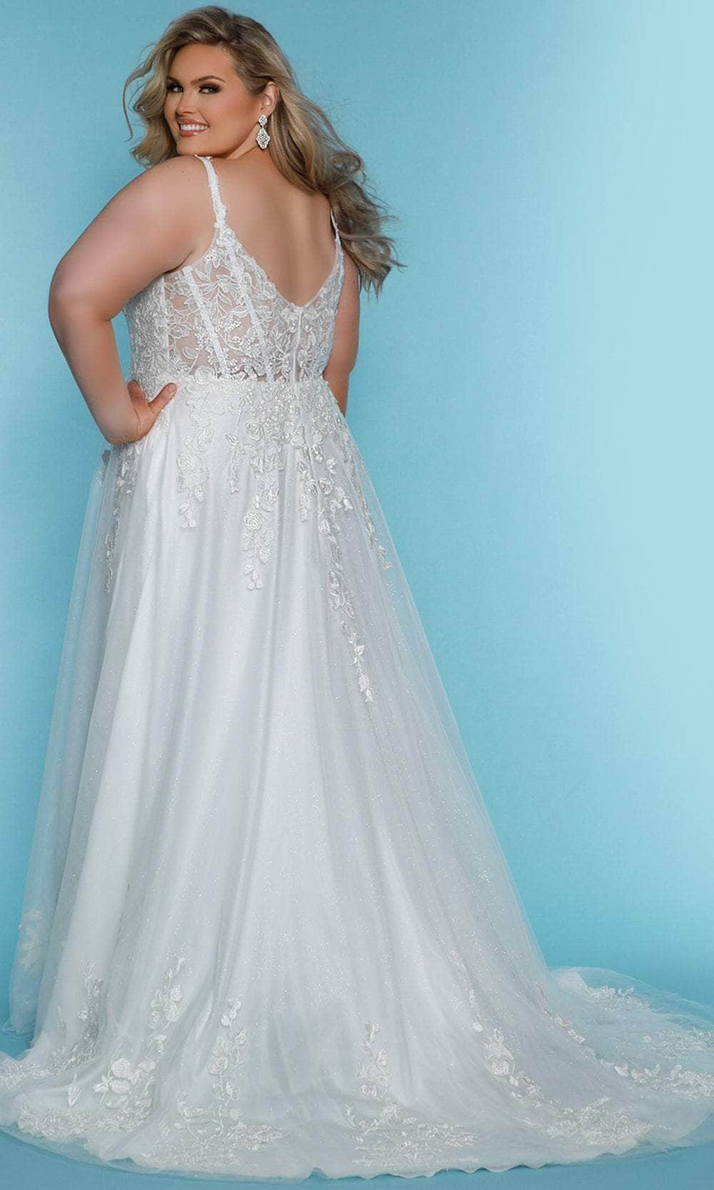 Sydney's Closet Bridal SC5322 - Sleeveless Floral Lace Applique Gown
