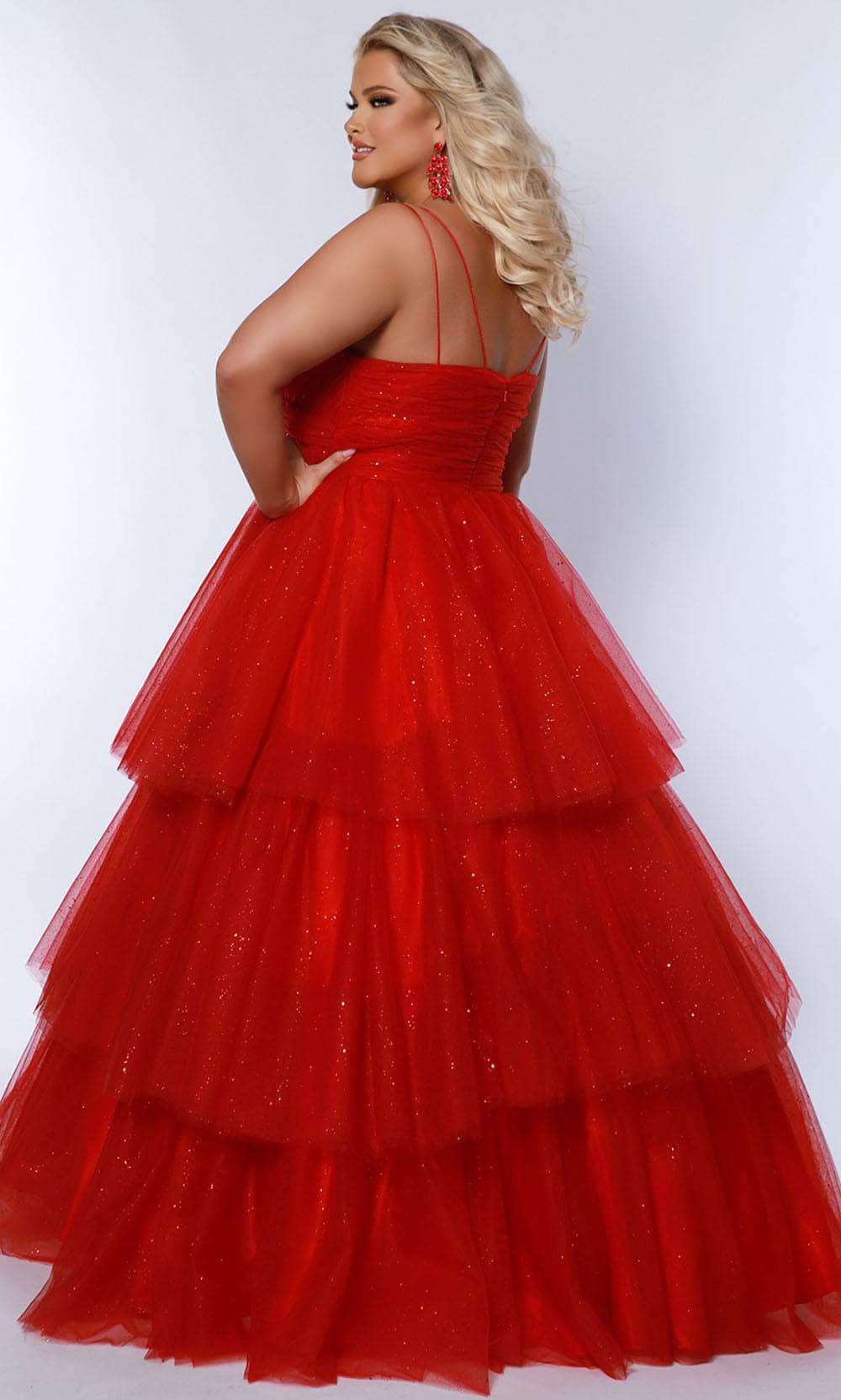 Sydney's Closet SC7392 - Dual Straps Glitter Prom Dress – ADASA