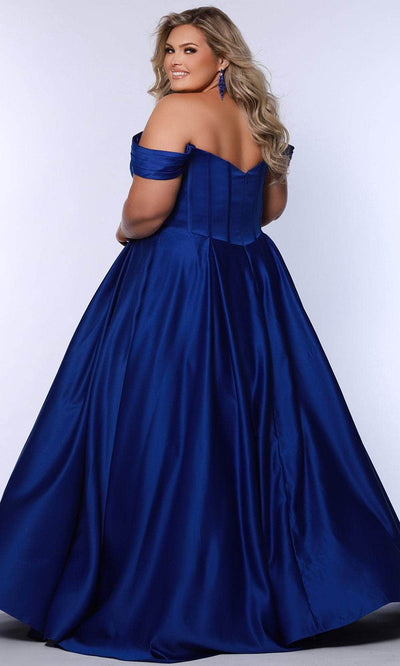 Sydney's Closet SC7400 - Floral Beaded Sheath Evening Gown Formal Gowns