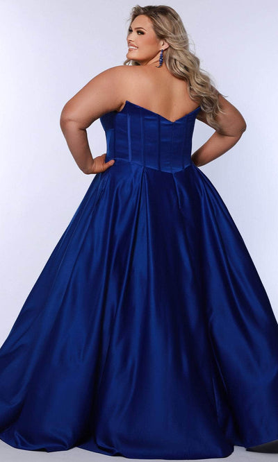 Sydney's Closet SC7400 - Floral Beaded Sheath Evening Gown Formal Gowns