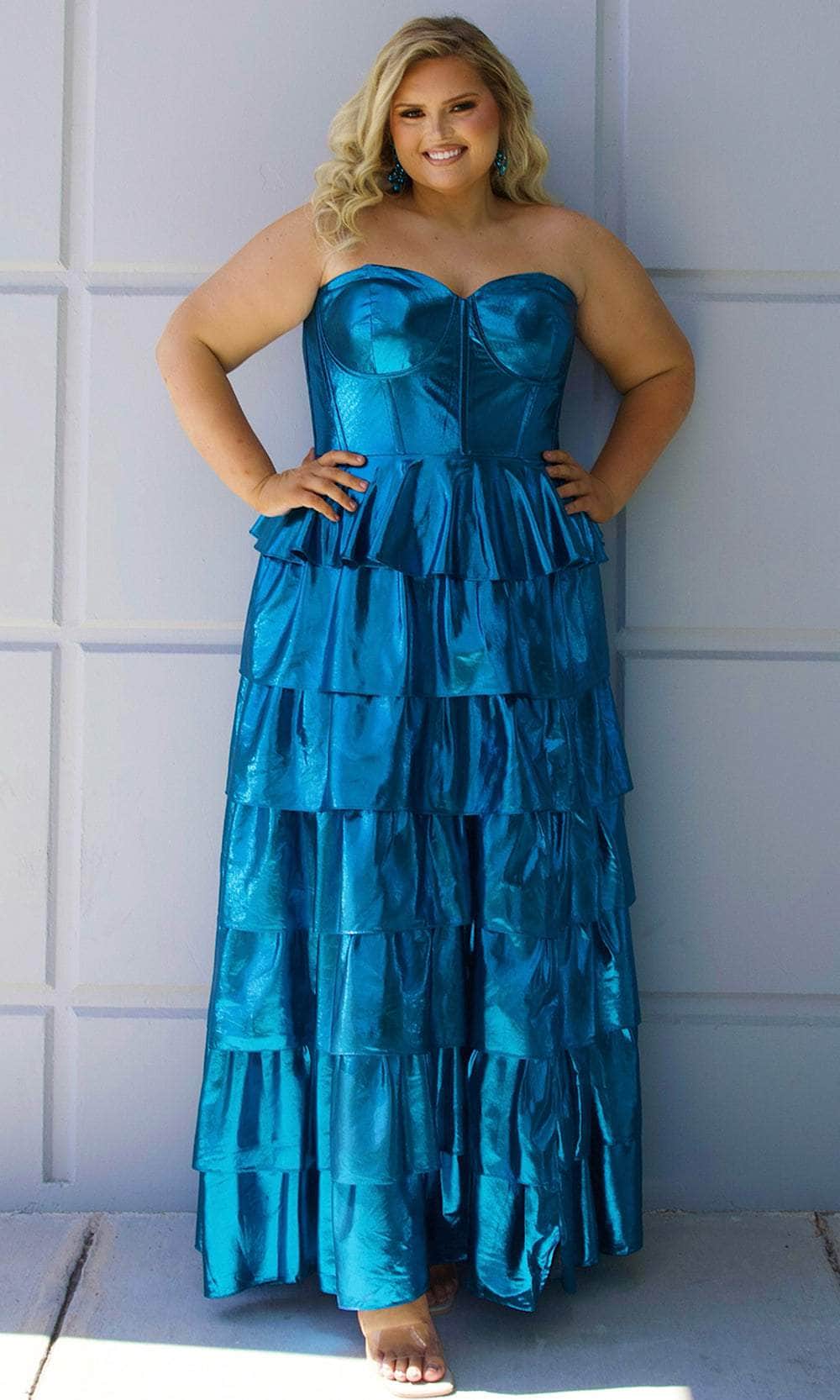 Sydney's Closet SC7405 - Romantic Beaded Mermaid Gown Prom Dresses