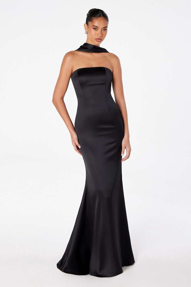 Ladivine T2012 - Strapless Satin Mermaid Gown Prom Dresses in Blue