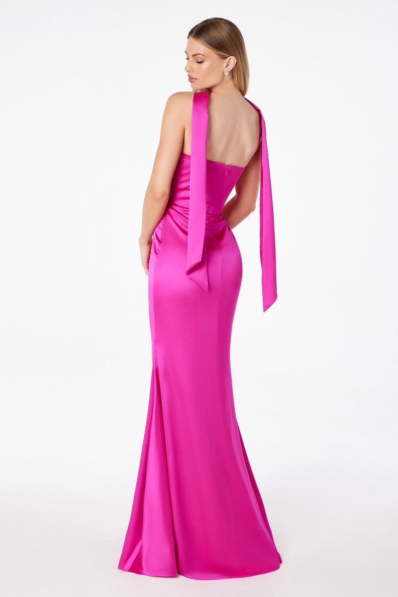 Ladivine T2012 - Strapless Satin Mermaid Gown Prom Dresses in Black