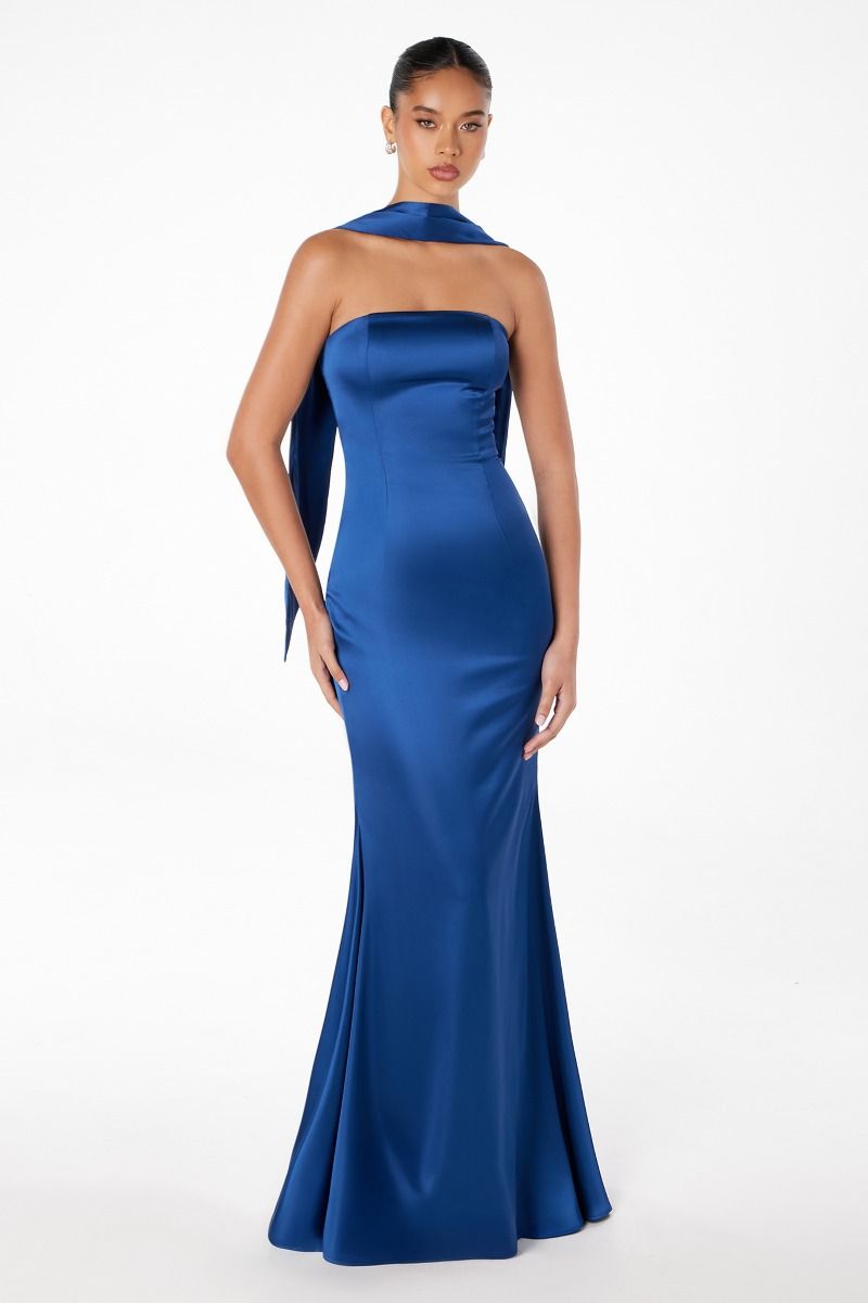 Ladivine T2012 - Strapless Satin Mermaid Gown Prom Dresses in Emerald