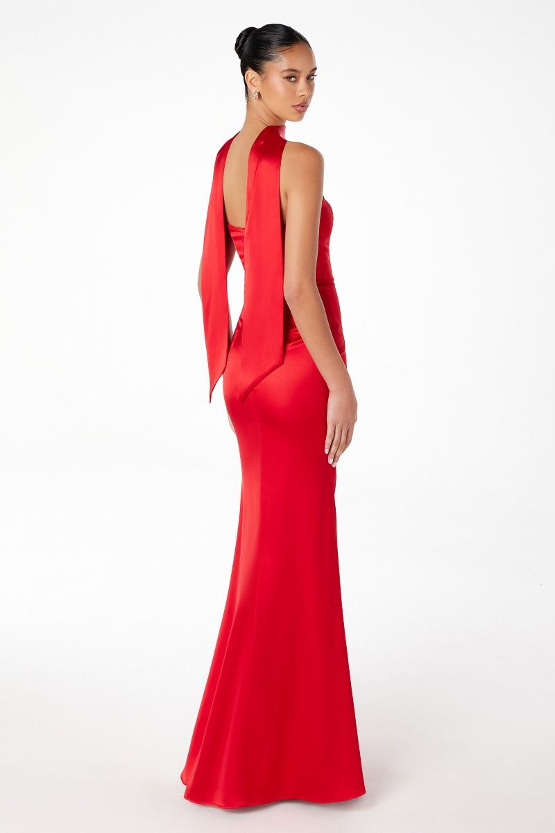 Ladivine T2012 - Strapless Satin Mermaid Gown Prom Dresses in Gold