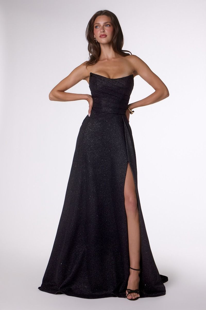 Amoris by Ladivine T701 - Glitter Dusted A-Line Evening Dress