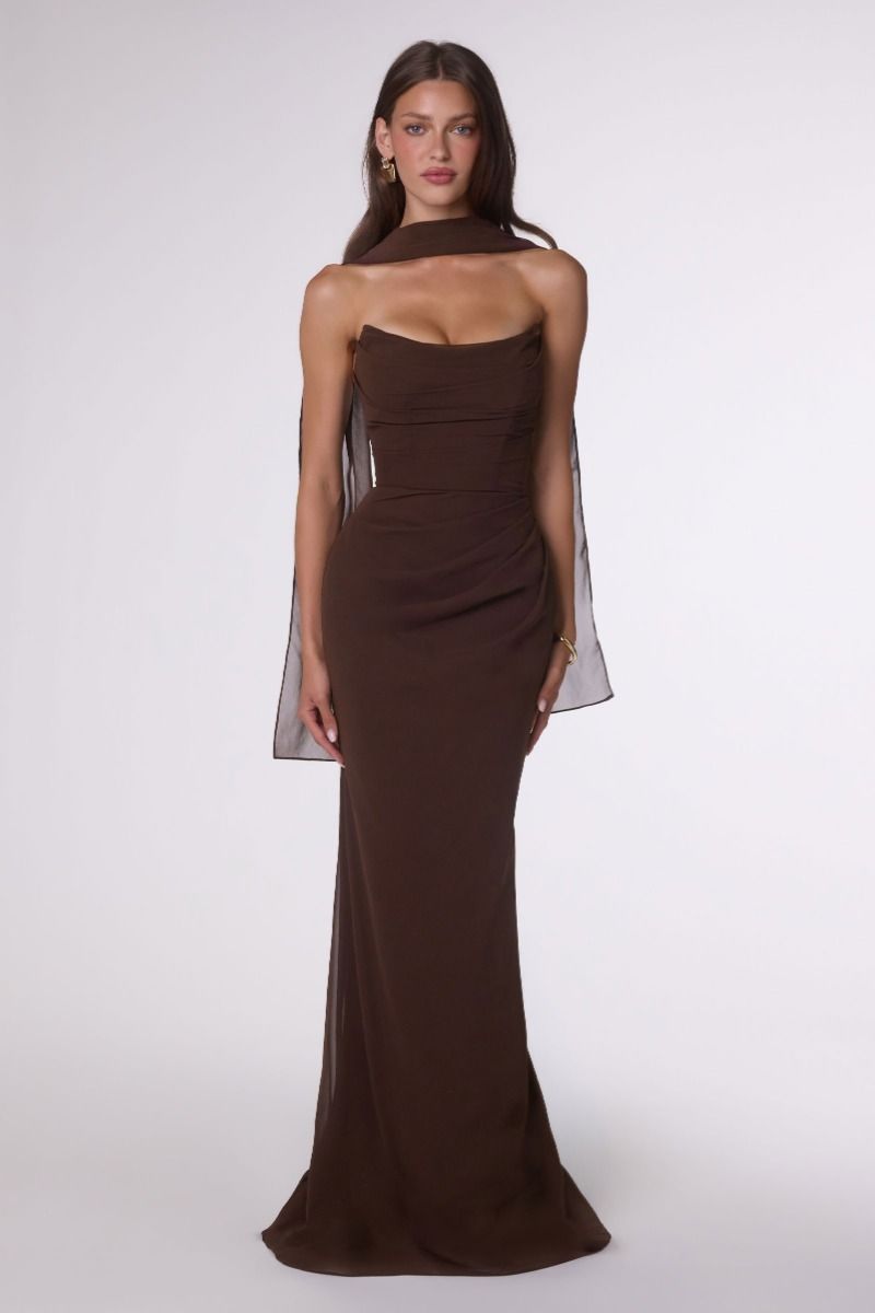 Amoris by Ladivine T702 - Fitted Strapless Evening Dress