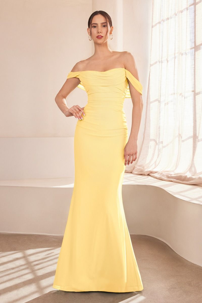 Amoris by Ladivine T705 - Draped Chiffon Evening Dress