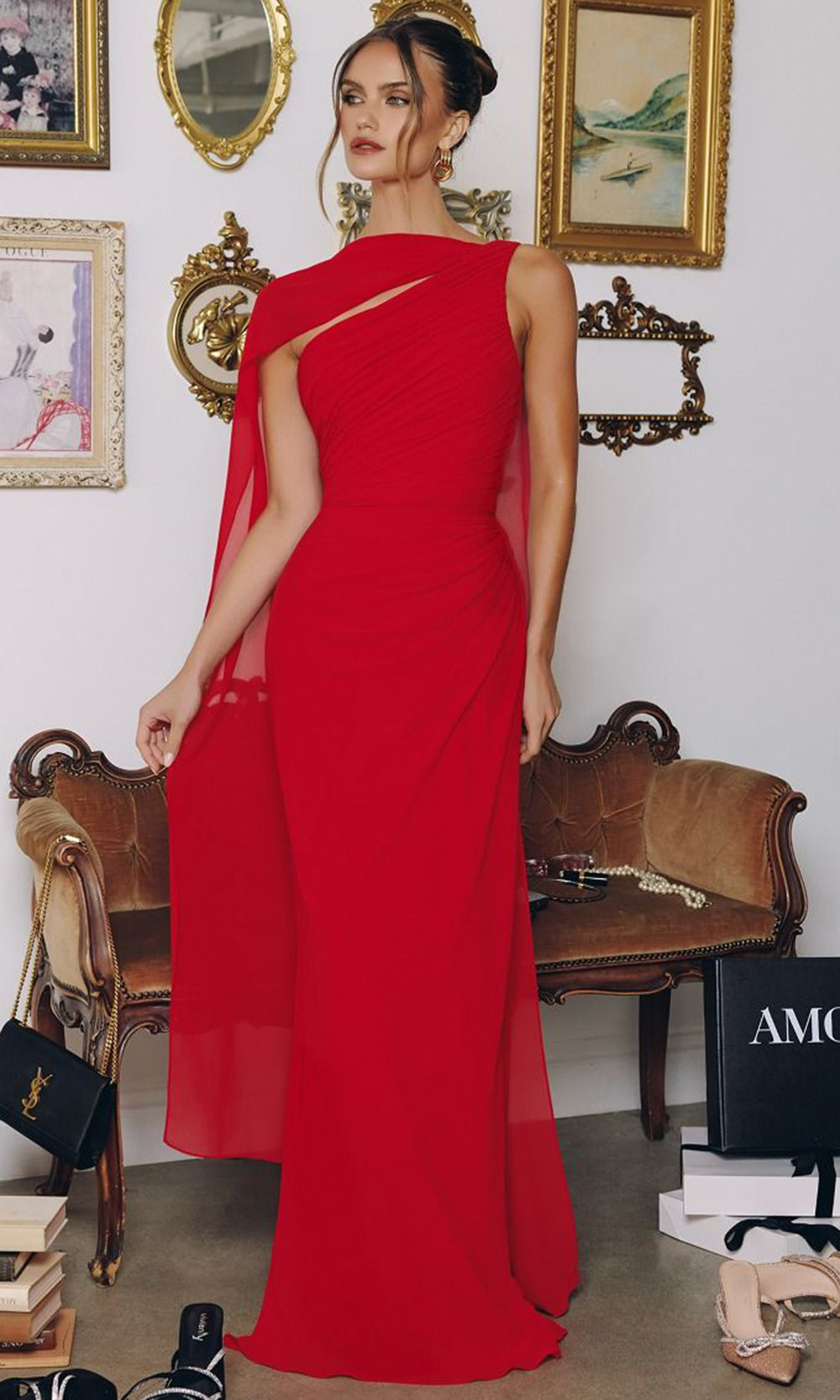 Amoris by Ladivine T730 - Long Chiffon Sheath Dress