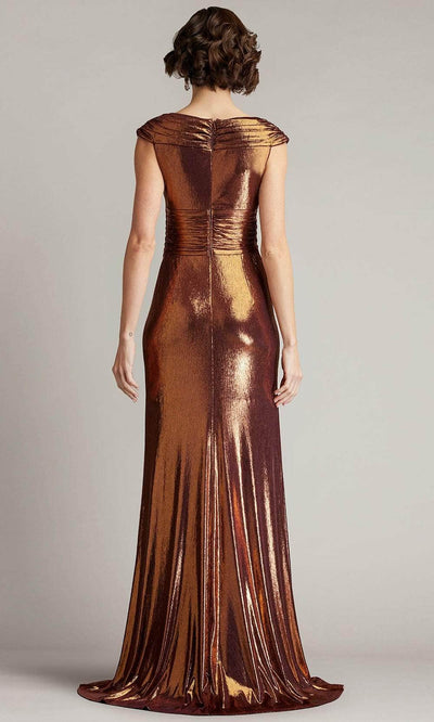 Tadashi Shoji BSJ24459L - Scoop Neck Metallic Gown Mother Of The Bride Dresses