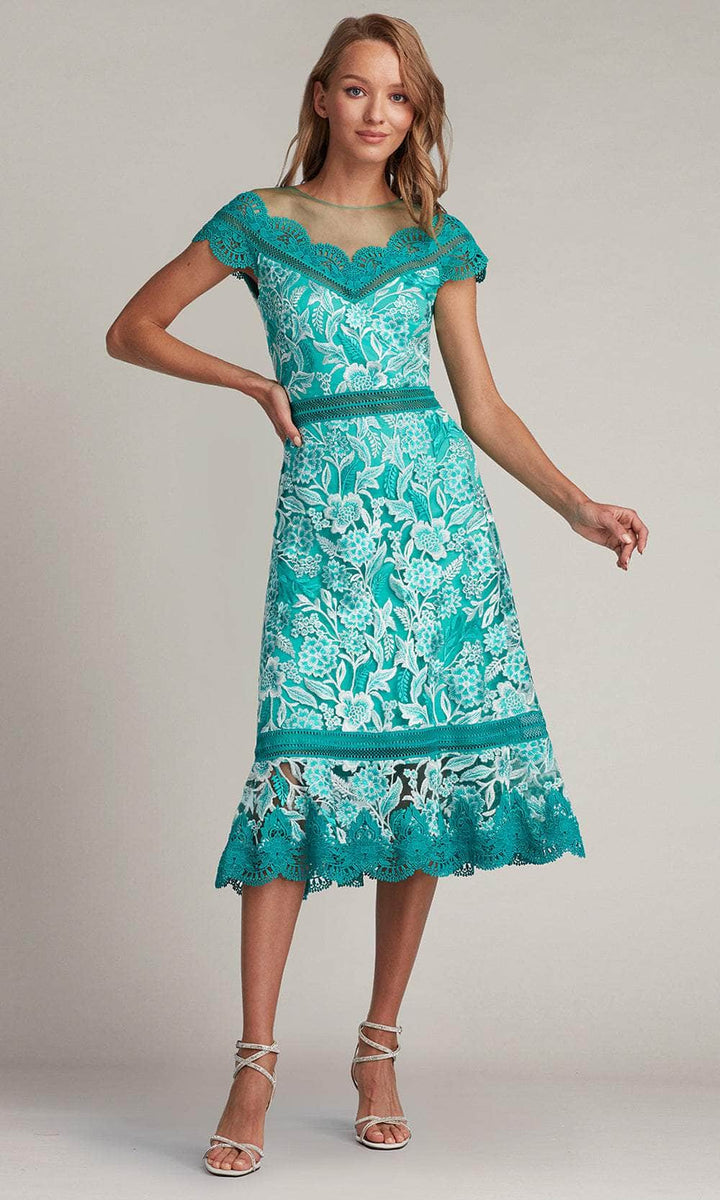 Tadashi Shoji CDP24054MD - Tea Length A-Line Dress