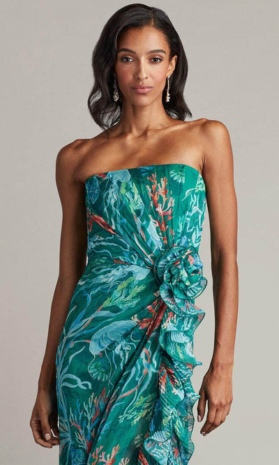 Tadashi Shoji CFM24386L - Printed Strapless Prom Dress Evening Dresses