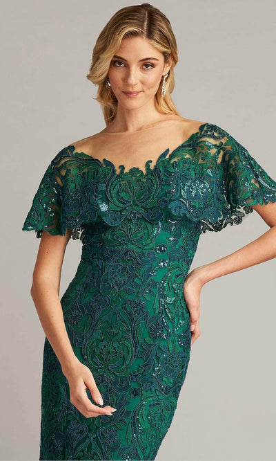 Tadashi Shoji CGB24643M - Foldover Embroidered Cocktail Dress Homecoming Dresses