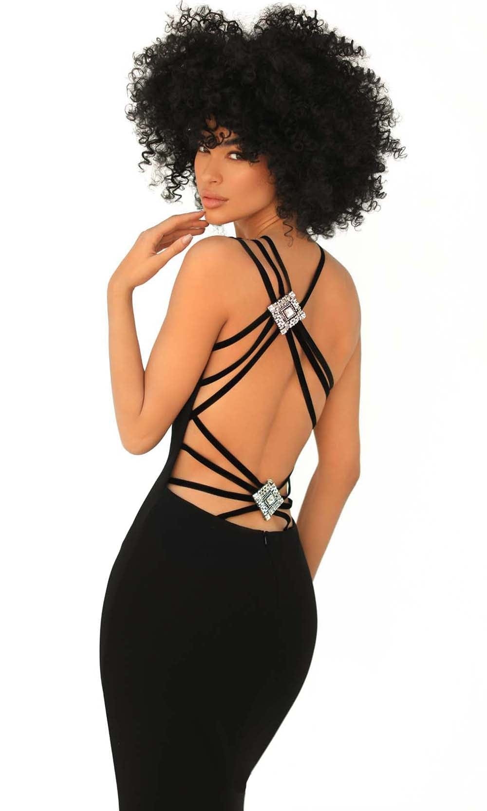 Tarik Ediz - 51015 Asymmetrical Halter Trumpet Evening Dress Prom Dresses