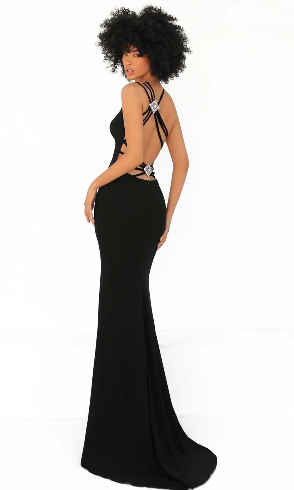 Tarik Ediz - 51015 Asymmetrical Halter Trumpet Evening Dress Prom Dresses