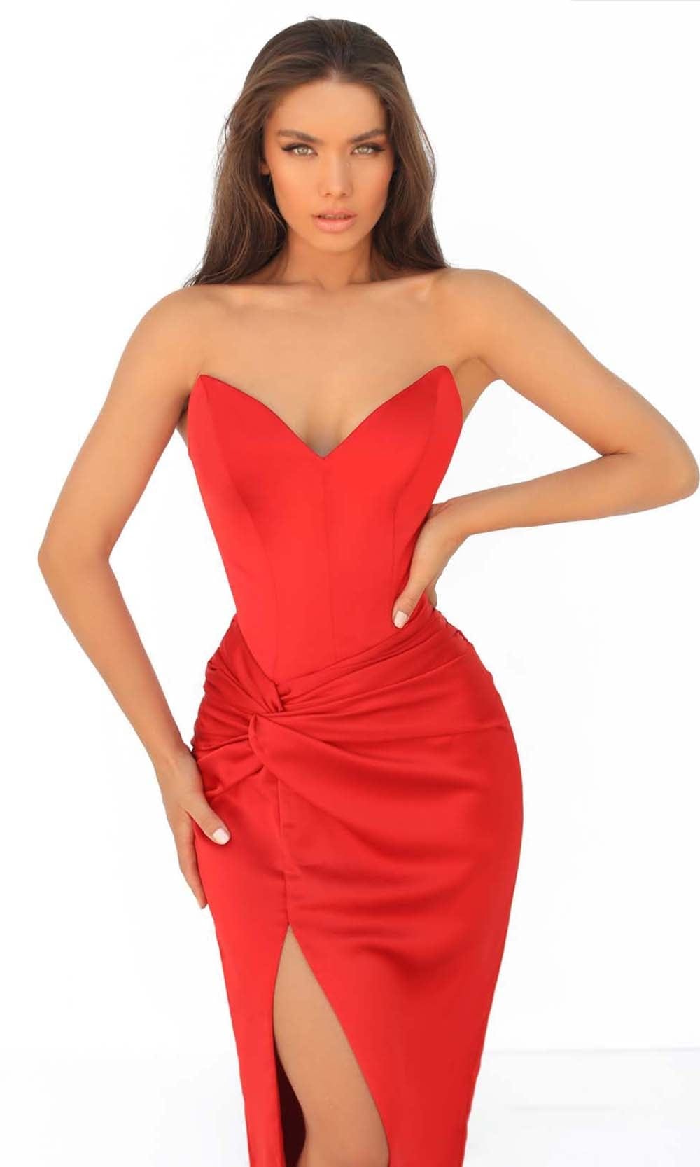 Tarik Ediz - 51051 Strapless Knot Draped Gown Prom Dresses