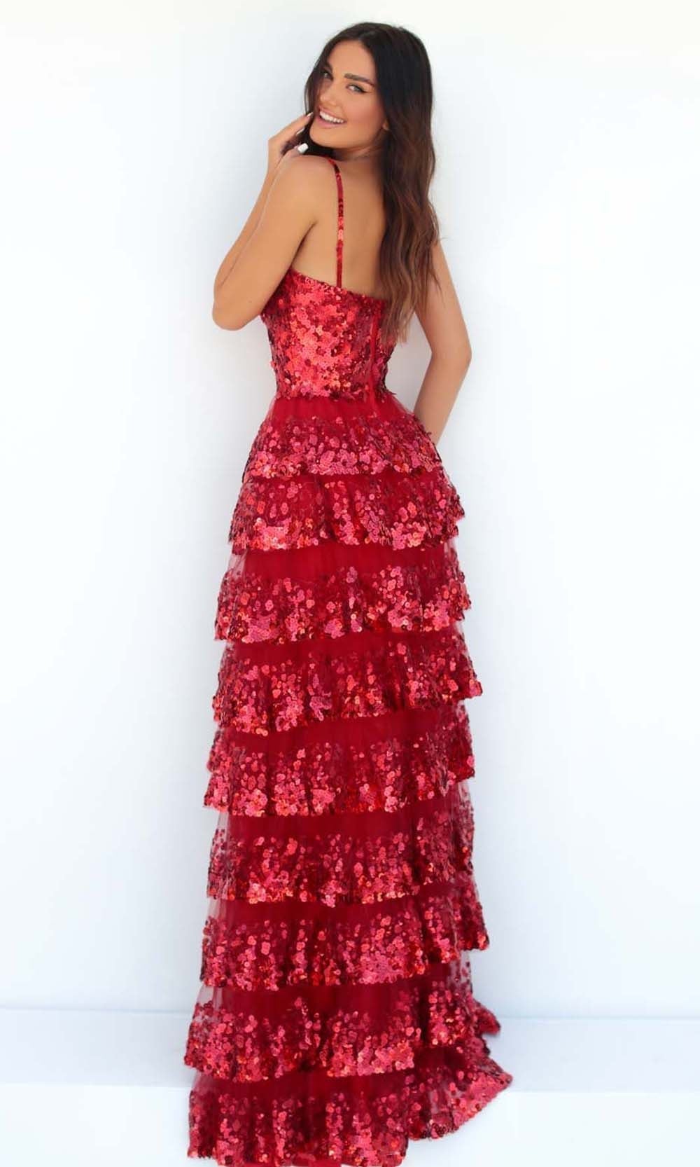 Tarik Ediz - 51118 Bustier Tiered Sequin Gown Prom Dresses