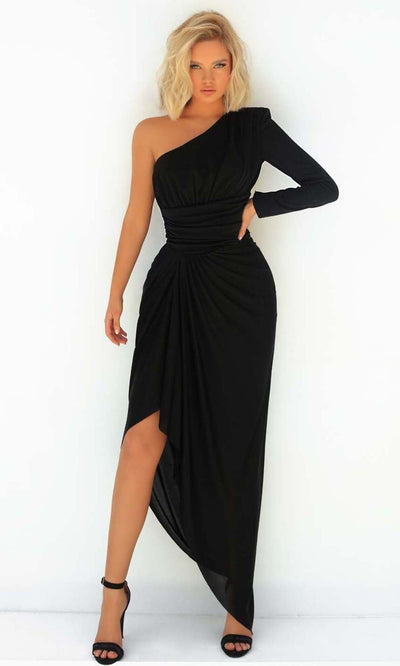 Tarik Ediz - 51168 Draped Sheath Evening Dress Prom Dresses