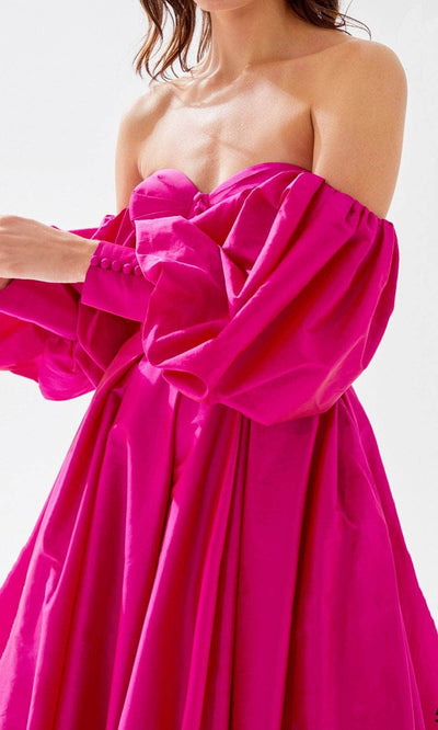 Tarik Ediz 52010 - Puff Sleeve Sweetheart Prom Dress Prom Dresses