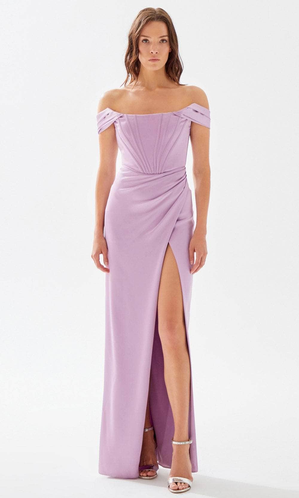 Tarik Ediz 52018 - Off Shoulder Corset Prom Dress Prom Dresses