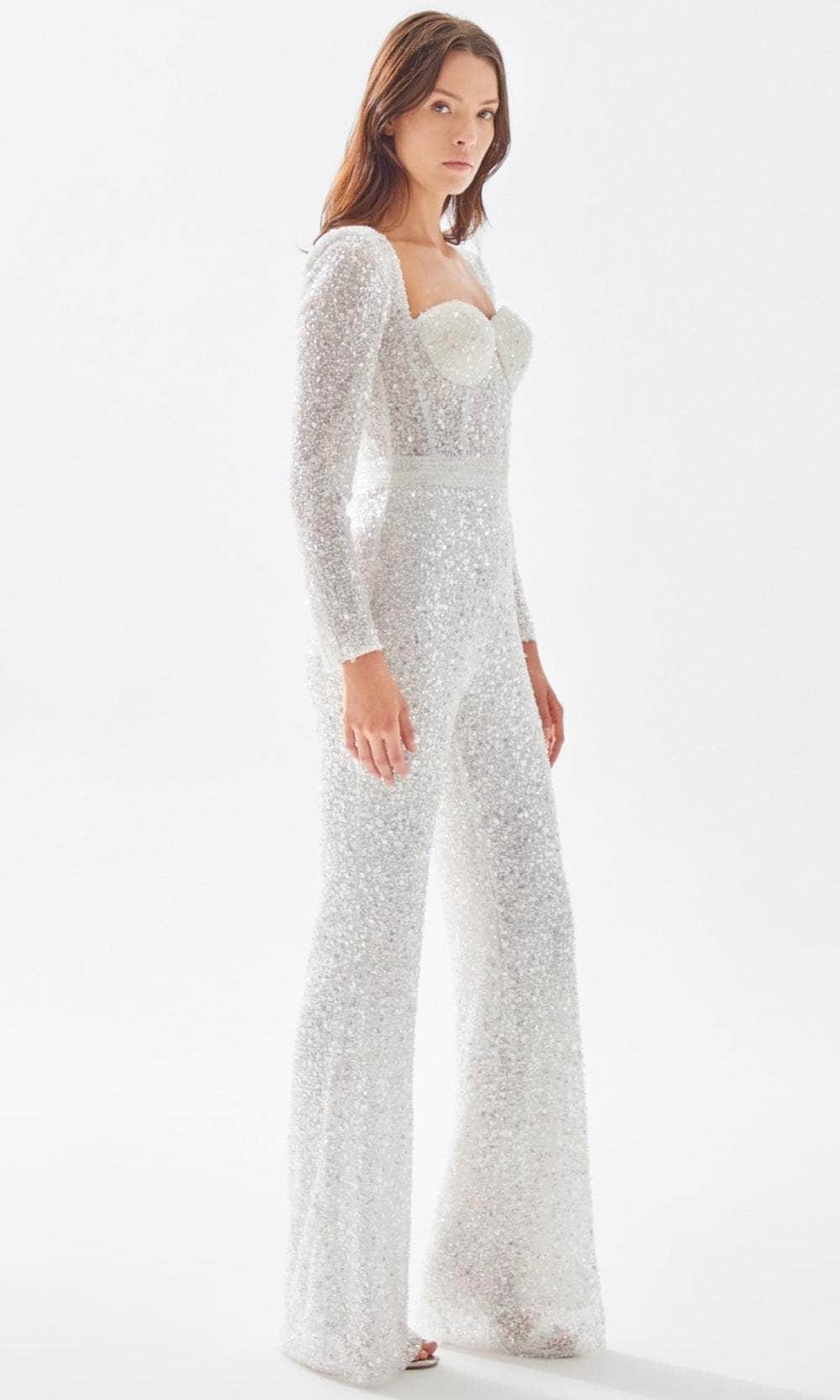 Tarik Ediz 52054 - Queen Anne Bedazzled Jumpsuit Formal Pantsuits