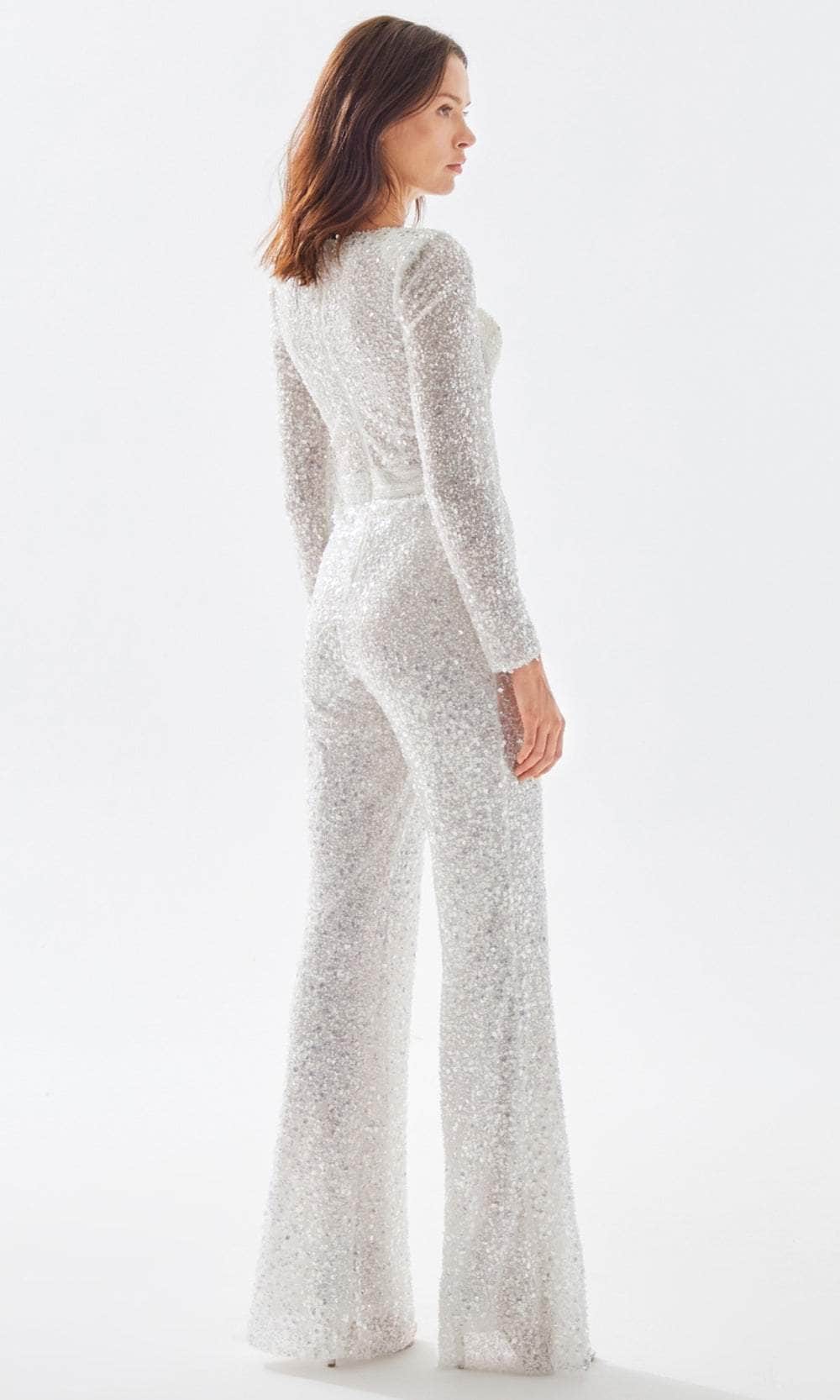 Tarik Ediz 52054 - Queen Anne Bedazzled Jumpsuit Formal Pantsuits