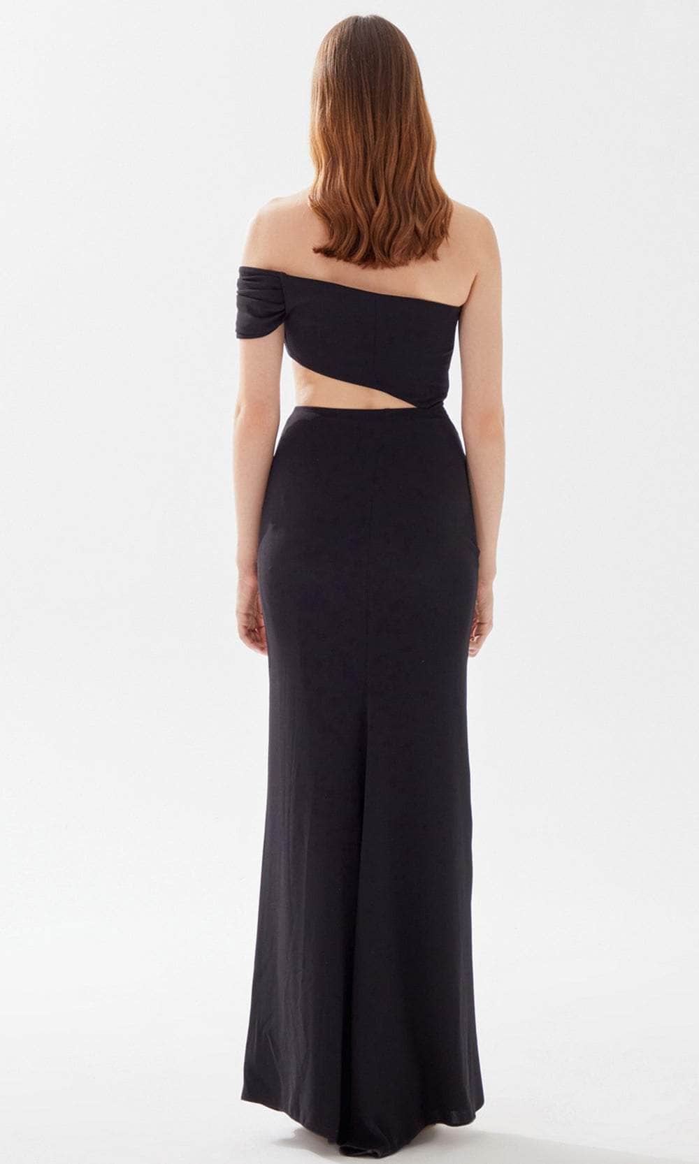 tarik ediz midi dress Tarik Ediz 52083 - Long Crepe Sheath Dress