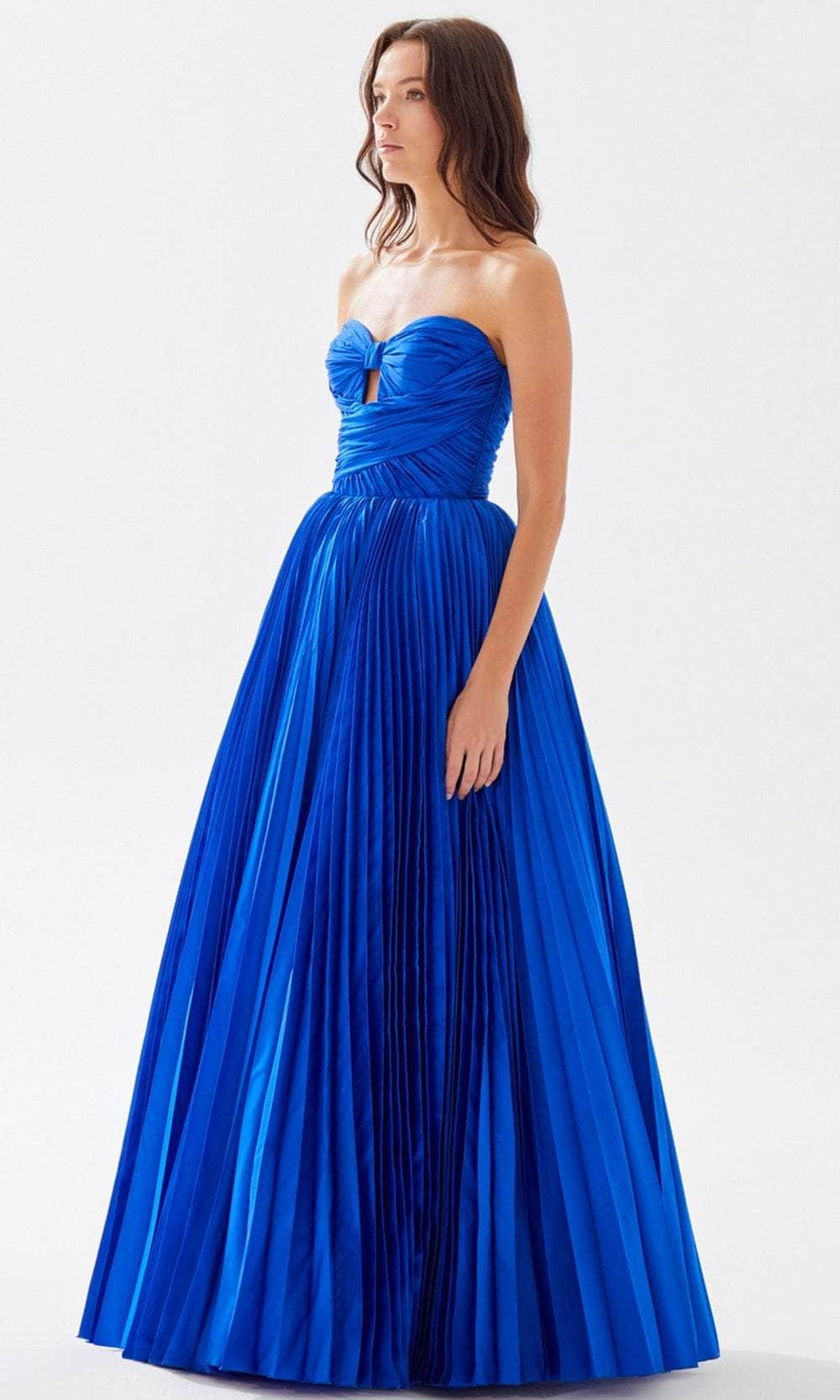 Tarik Ediz 52102 - Bow Motif Cutout Prom Dress Prom Dresses 00 / Royal Blue