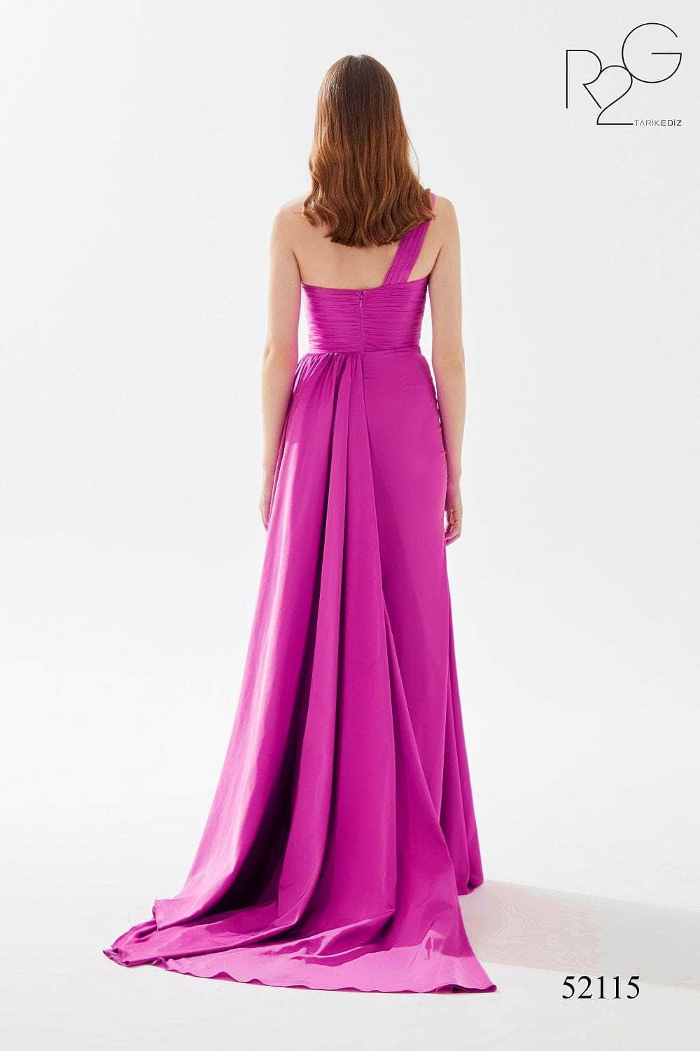 Tarik Ediz 52115 - One Shoulder Strap Ruched Dress Prom Dresses