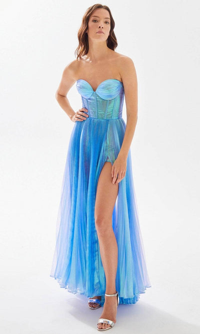 Tarik Ediz 52123 - Sweetheart Iridescent Prom Dress Prom Dresses