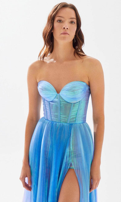 Tarik Ediz 52123 - Sweetheart Iridescent Prom Dress Prom Dresses