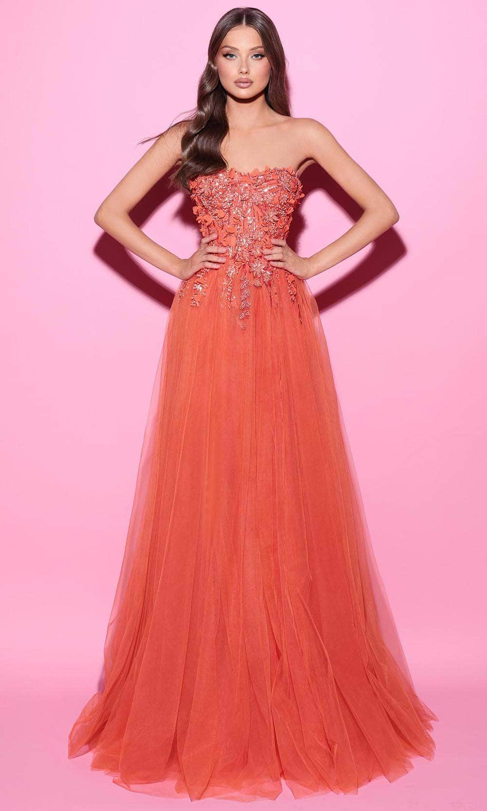 Tarik Ediz 54146 - Sweetheart Detachable Cape Evening Gown Prom Dresses