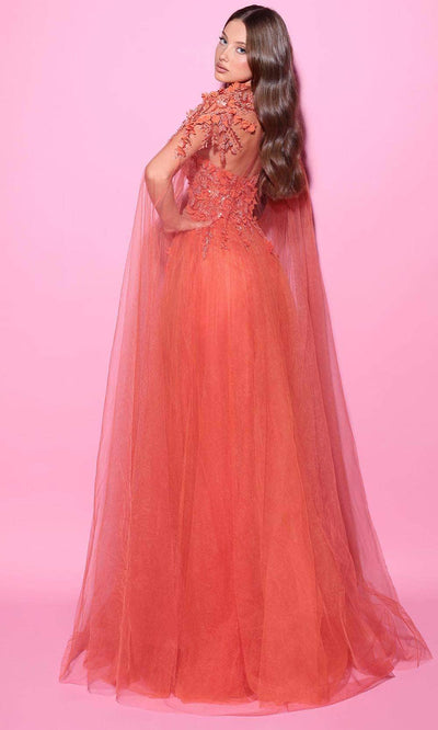 Tarik Ediz 54146 - Sweetheart Detachable Cape Evening Gown Prom Dresses