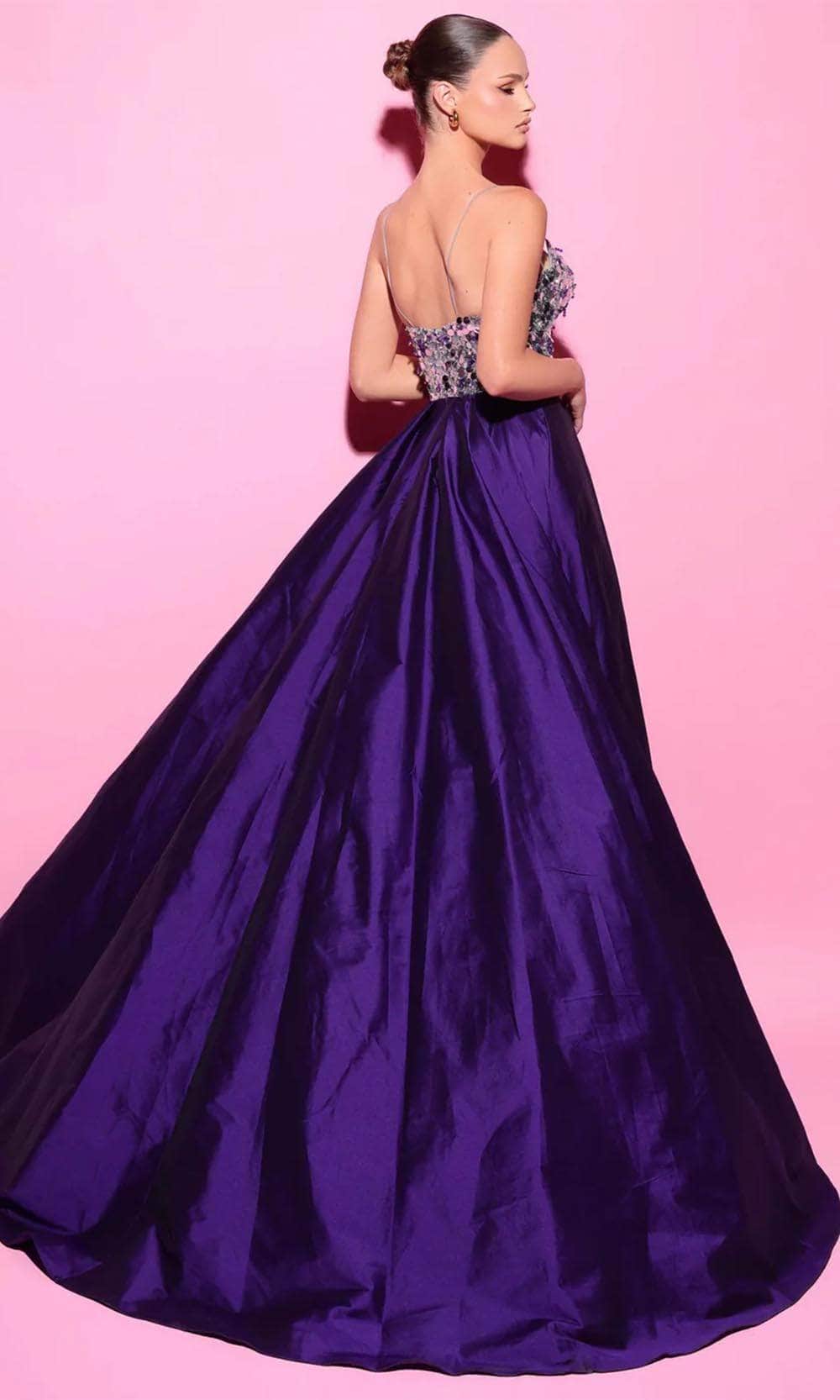 Tarik Ediz 54198 - Spaghetti Strap Wrap Skirt Evening Gown Prom Dresses