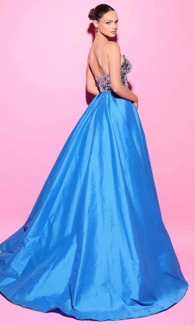 Tarik Ediz 54198 - Spaghetti Strap Wrap Skirt Evening Gown Prom Dresses