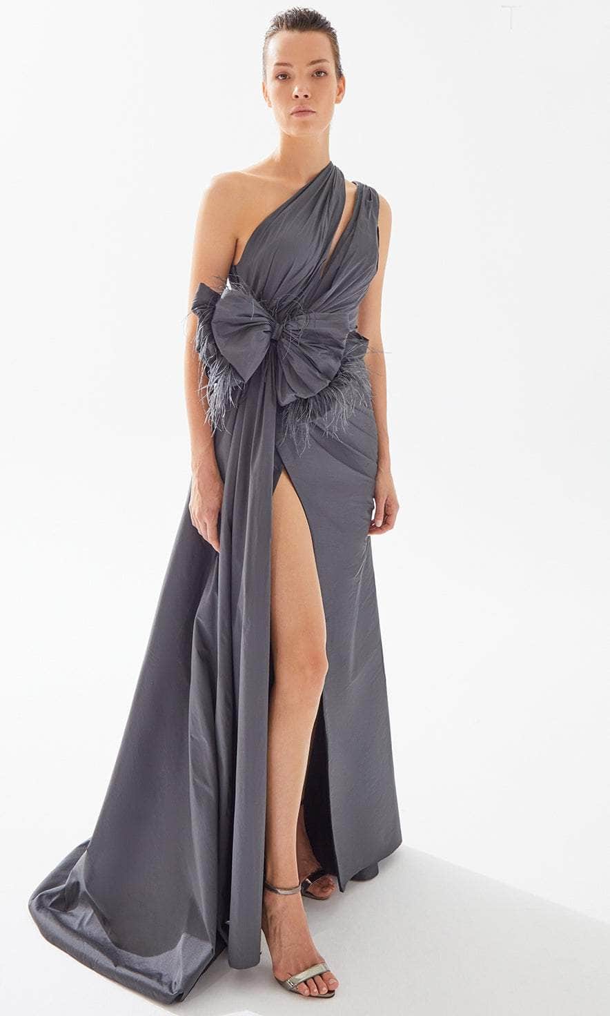 Tarik Ediz 98219 - Bow Accent A-Line Evening Gown Special Occasion Dress