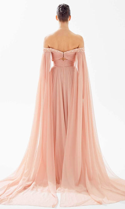 Tarik Ediz 98225 - Off-Shoulder Chiffon Evening Dress Evening Dresses