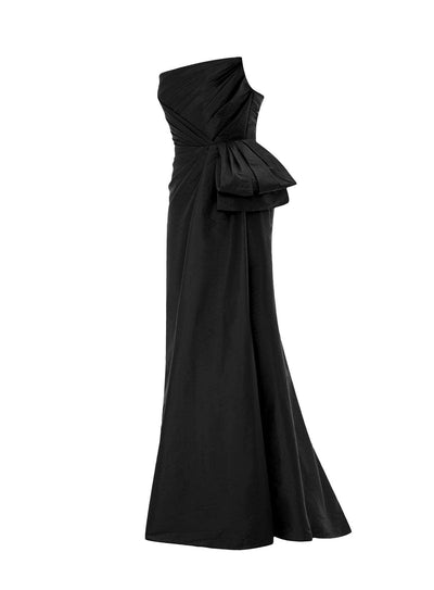 Tarik Ediz 98246 - Pleated Strapless Evening Gown