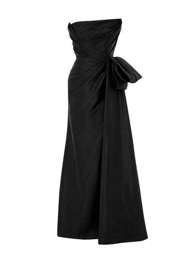 Tarik Ediz 98246 - Pleated Strapless Evening Gown