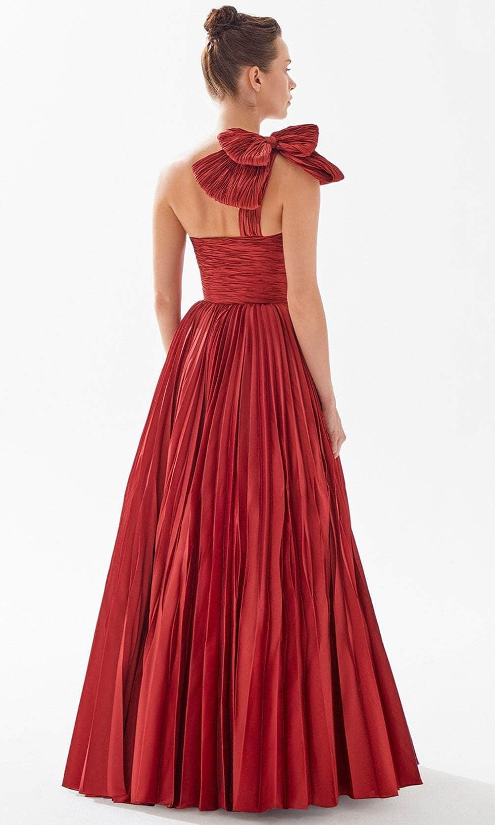 Tarik Ediz 98310 - Bow Styled A-Line Evening Gown Evening Dresses