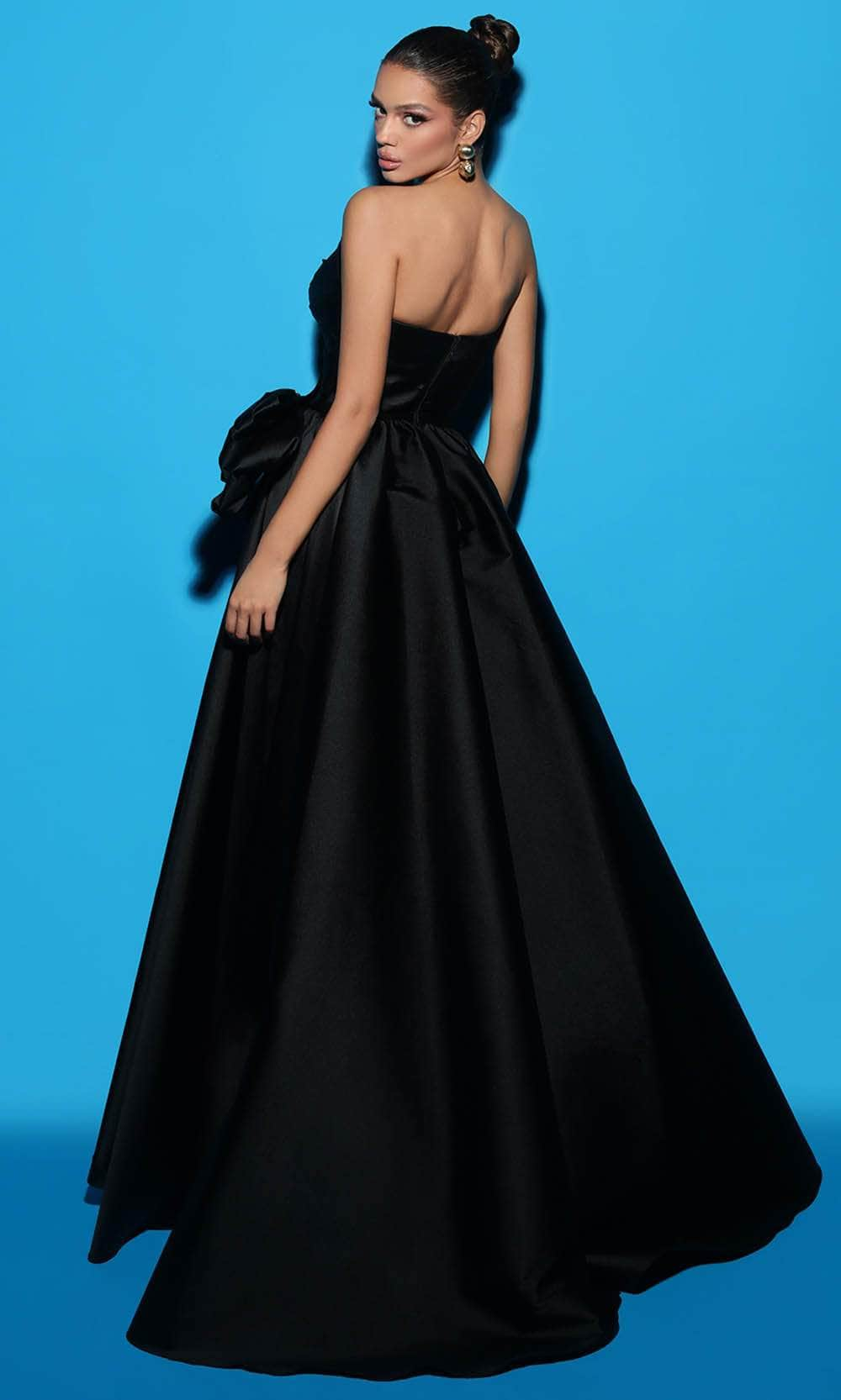 Tarik Ediz 98421 - Asymmetric Strapless Evening Gown