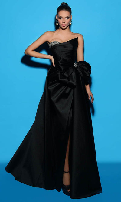 Tarik Ediz 98421 - Asymmetric Strapless Evening Gown