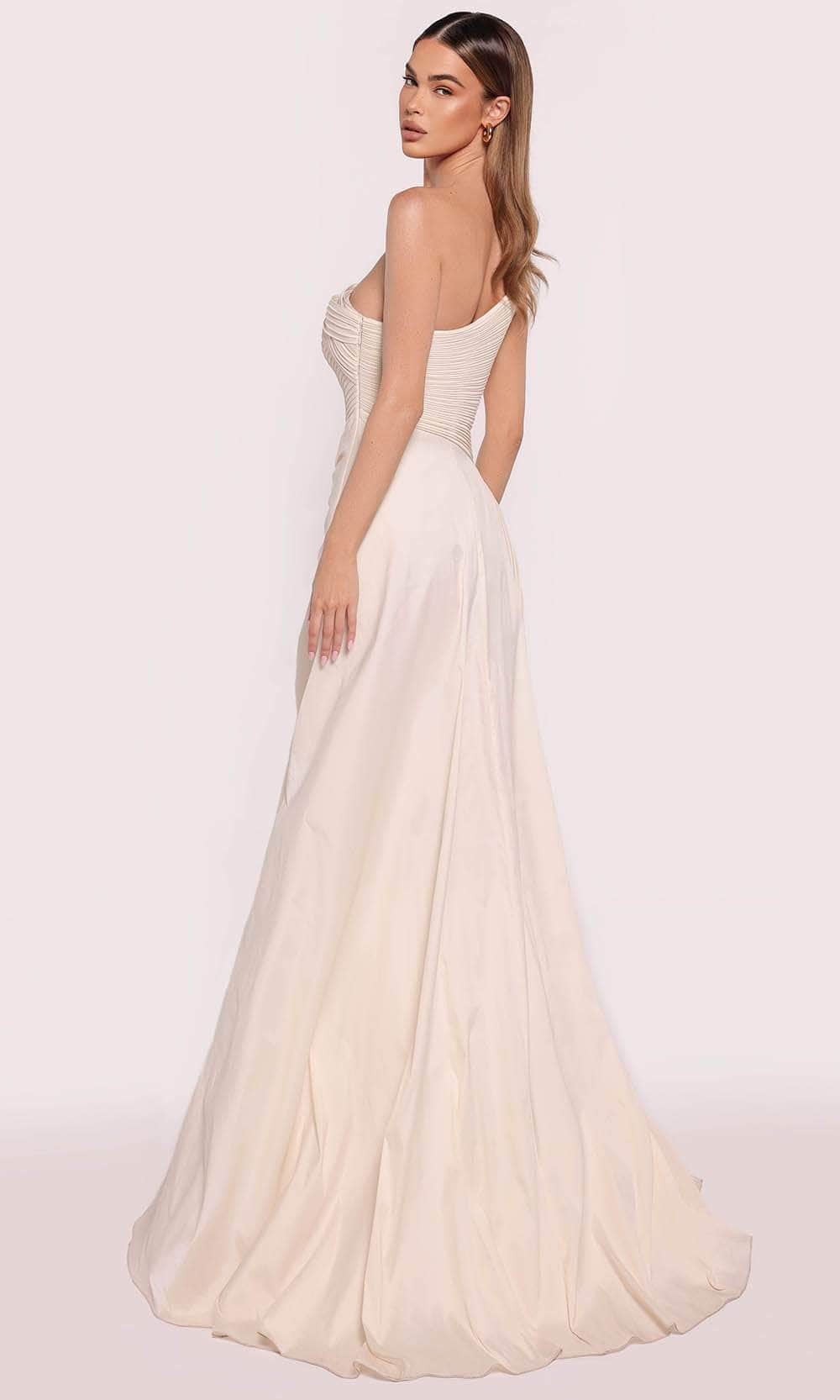 Tarik Ediz 98703 - Draped A-Line Evening Gown Evening Dresses