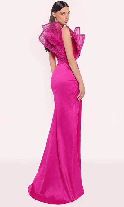 Tarik Ediz 98705 - Draped Crumbcatcher Evening Gown Evening Dresses