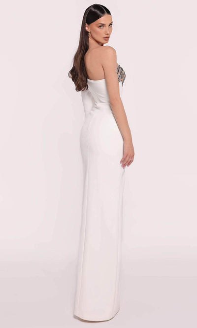 Tarik Ediz 98713 - Cape Sleeve Chain Evening Gown Evening Gown