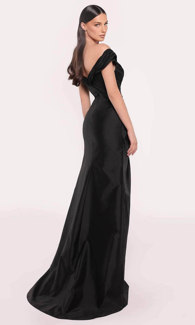 Tarik Ediz 98721 - Textured V-Neck Evening Dress Mother of the Bride Dresses