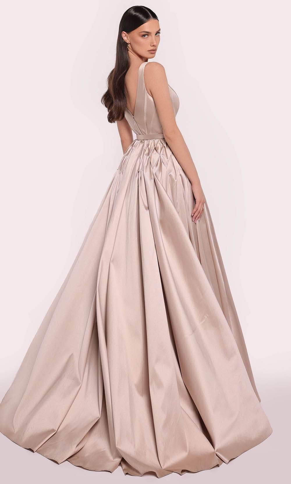 Tarik Ediz 98732 - Sleeveless Diamond Accent Gown Evening Gown