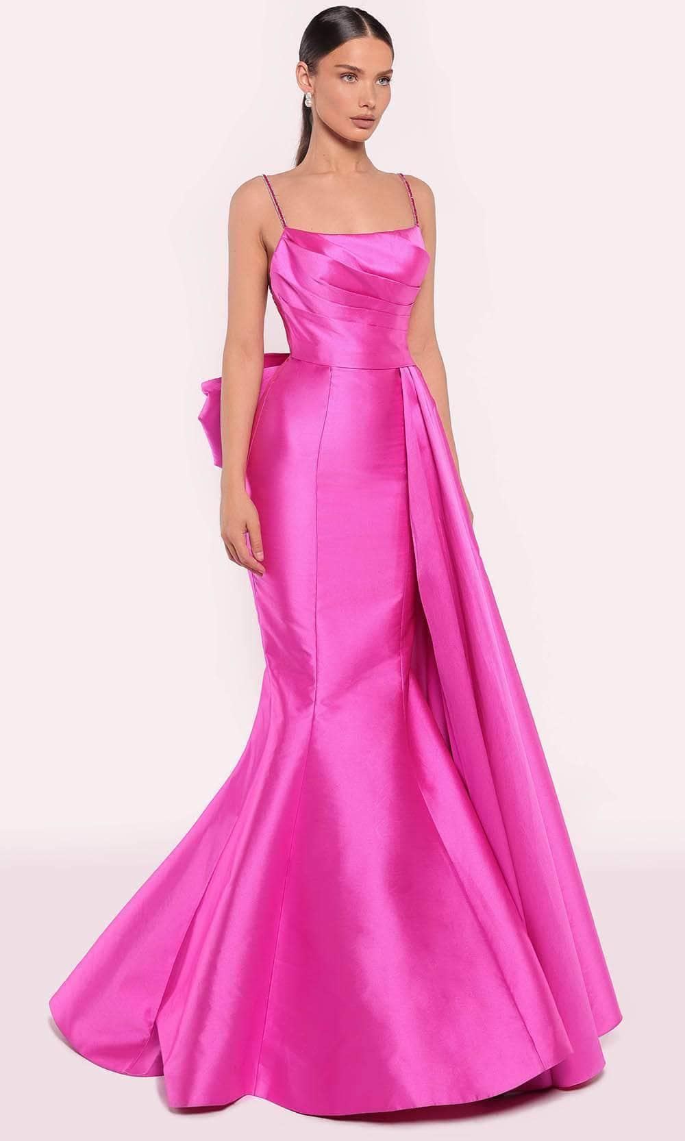 Tarik Ediz 98756 - Scoop Pleated Evening Gown Prom Dresses